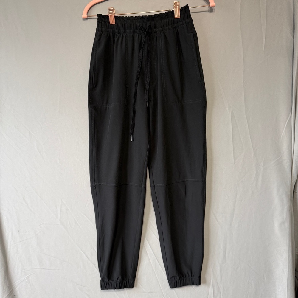 Abercrombie & Fitch Womens Hi Rise Jogger Pants XS Black Athleisure Yoga Gym